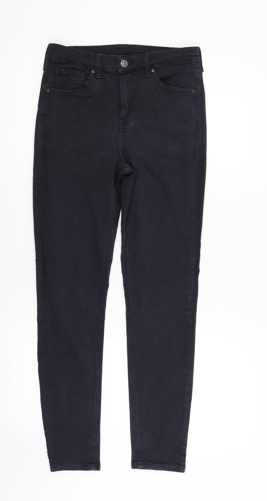 Topshop Womens Black   Straight Jeans Size S L32 in