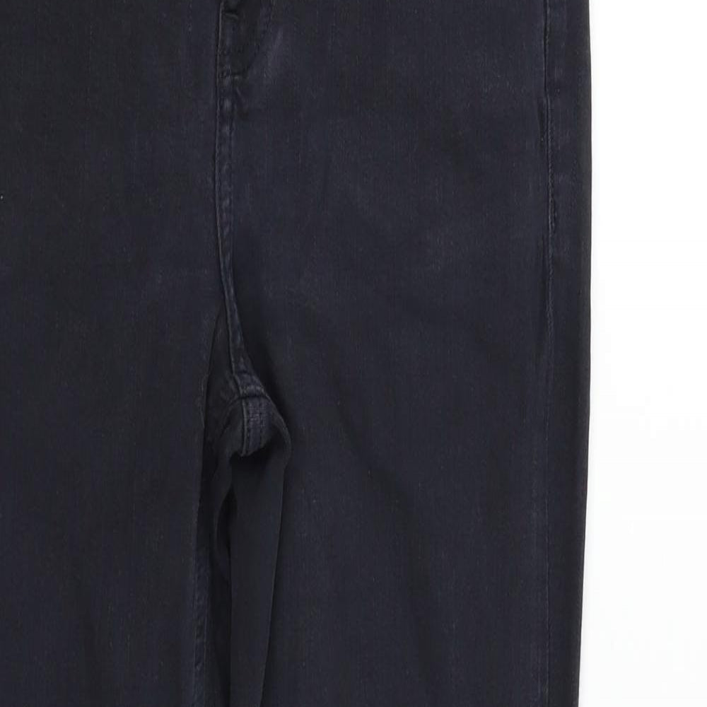 Topshop Womens Black   Straight Jeans Size S L32 in