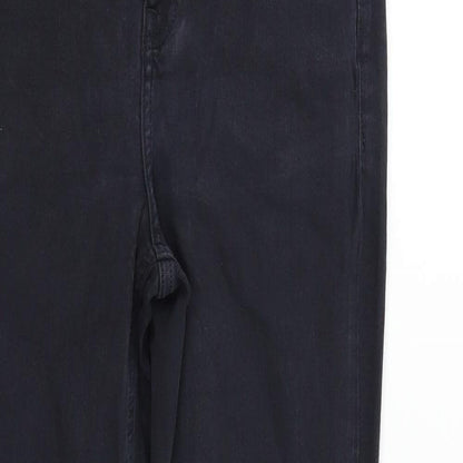 Topshop Womens Black   Straight Jeans Size S L32 in