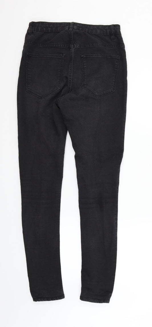 Womens UK Size 12 Divided Regular Fit Straight Black Jeans