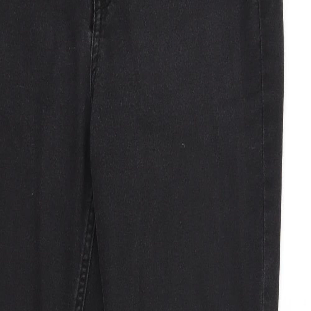 Womens UK Size 12 Divided Regular Fit Straight Black Jeans