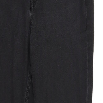 Womens UK Size 12 Divided Regular Fit Straight Black Jeans