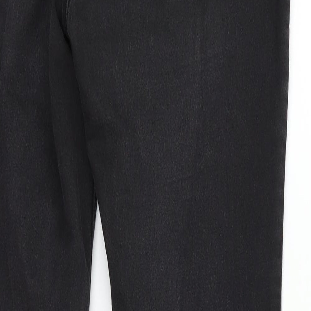 Womens UK Size 12 Divided Regular Fit Straight Black Jeans