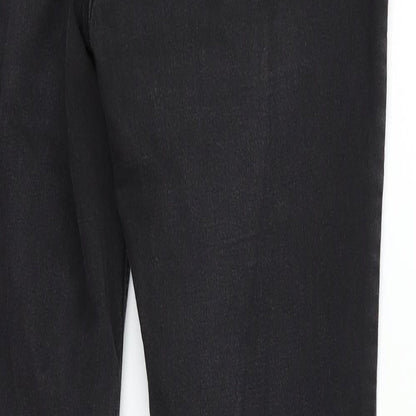 Womens UK Size 12 Divided Regular Fit Straight Black Jeans