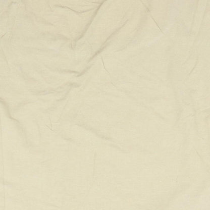 Aria Womens Beige   Basic T-Shirt Size 16