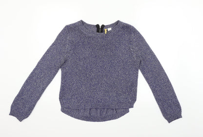 Divided Womens Blue   Pullover Jumper Size 8