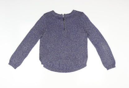 Divided Womens Blue   Pullover Jumper Size 8