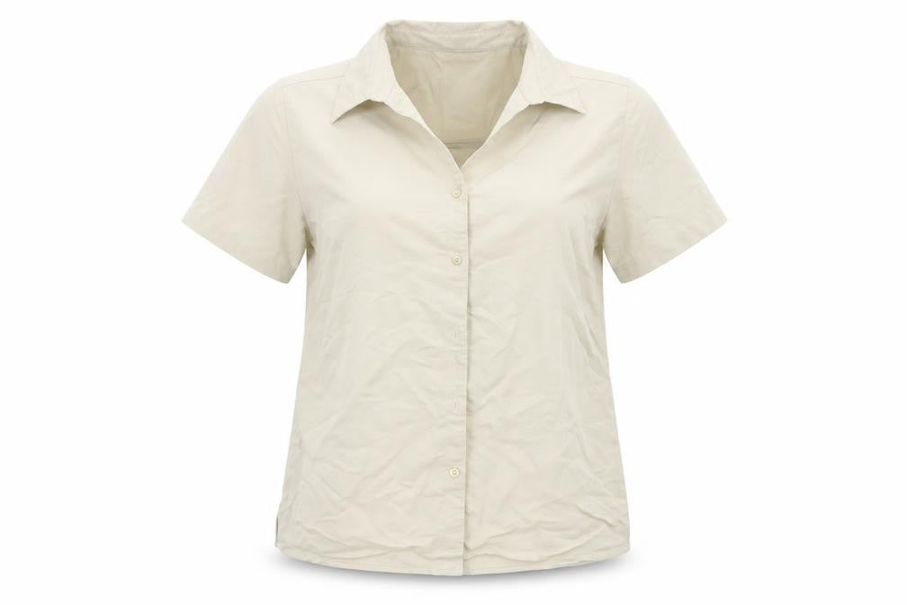 Womens UK Size 14 EWM Beige Basic Button-Up