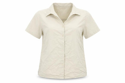 Womens UK Size 14 EWM Beige Basic Button-Up