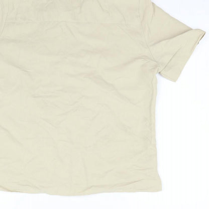 EWM Womens Beige   Basic Button-Up Size 14