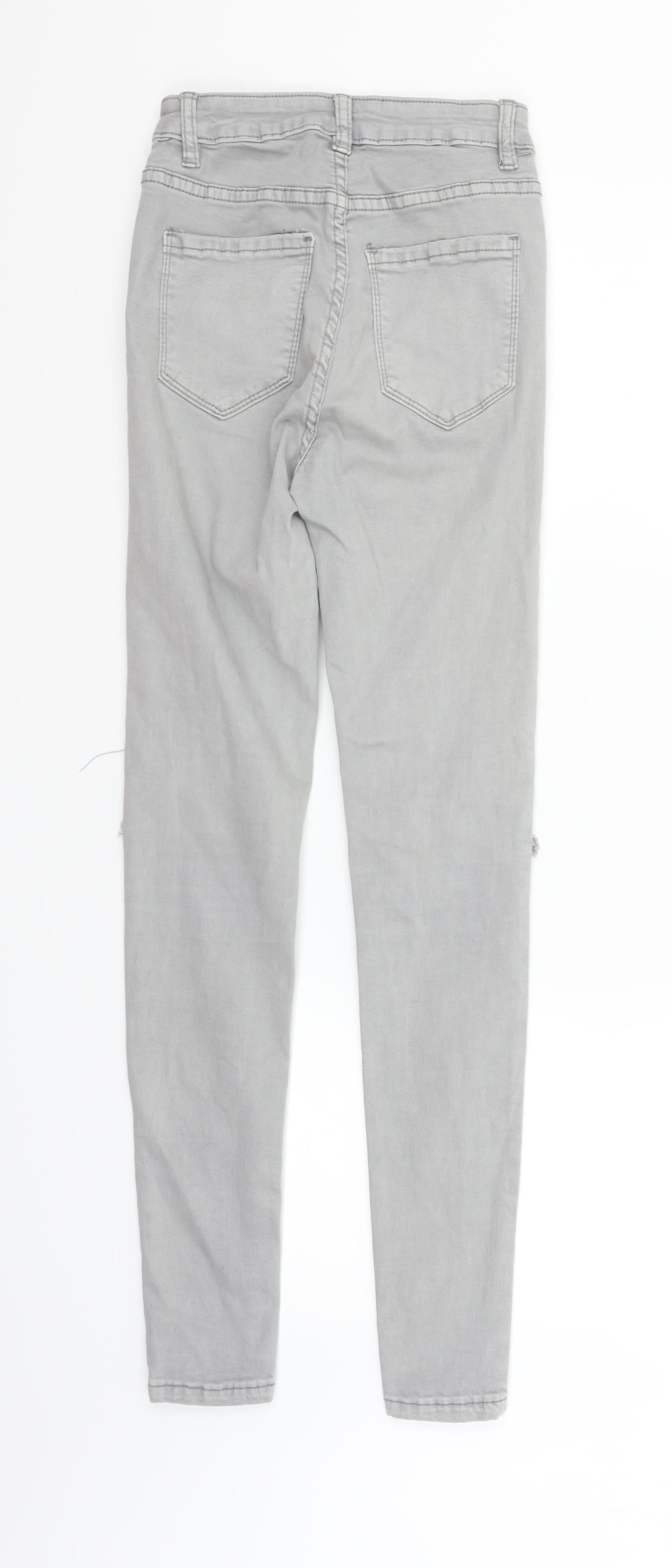 Laura Womens Grey   Straight Jeans Size 6 L28 in - perl detail