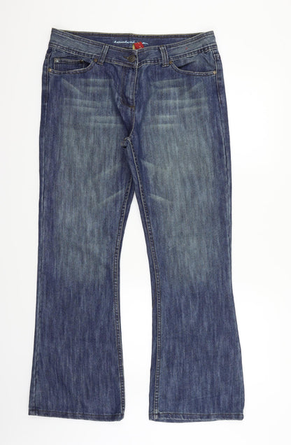 Womens UK Size 16 deniem co Regular Fit  Blue Trousers