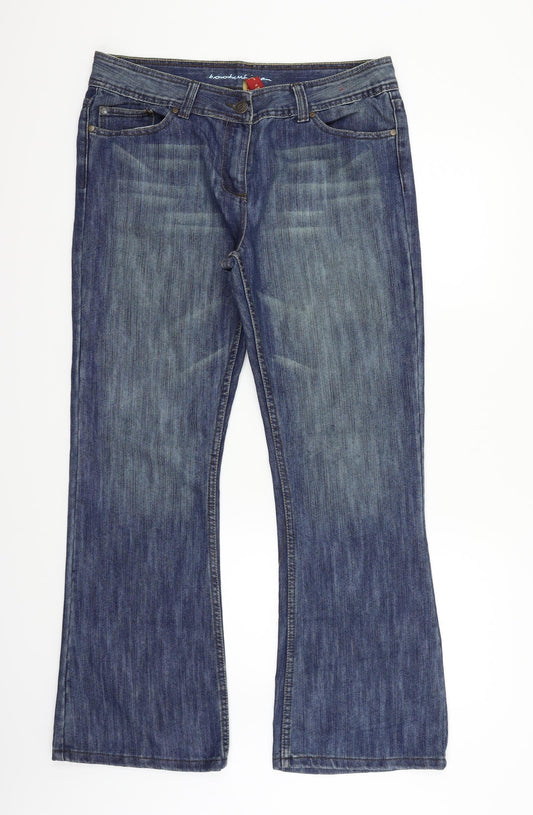 Womens UK Size 16 deniem co Regular Fit  Blue Trousers