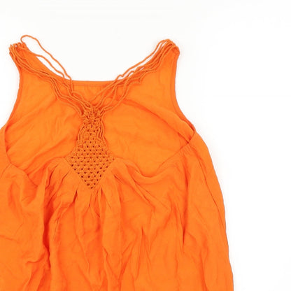 Womens UK Size 12 NEXT Orange Basic Tank