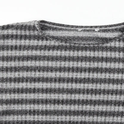 Matalan Womens Grey Striped  Pullover Jumper Size 14