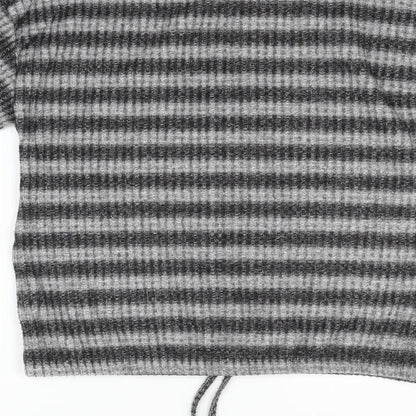 Matalan Womens Grey Striped  Pullover Jumper Size 14
