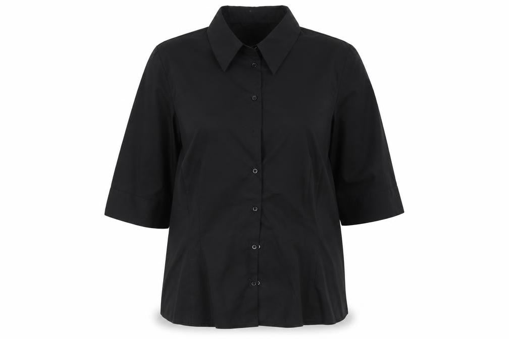 Womens UK Size 18 New Look Black Basic Button-Up