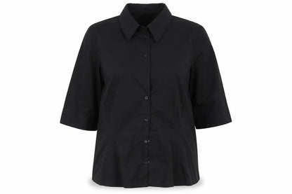 Womens UK Size 18 New Look Black Basic Button-Up