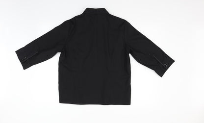 Womens UK Size 18 New Look Black Basic Button-Up