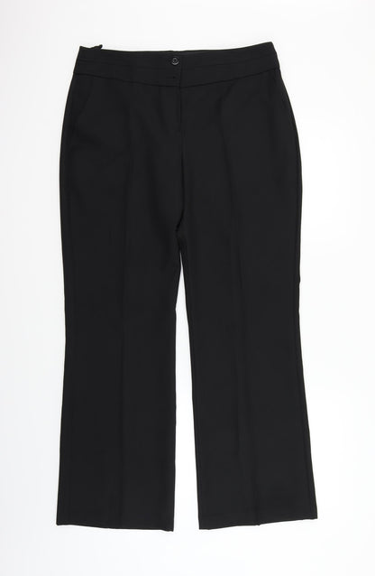 Womens UK Size 14 Marks and Spencer Regular Fit  Black Trousers