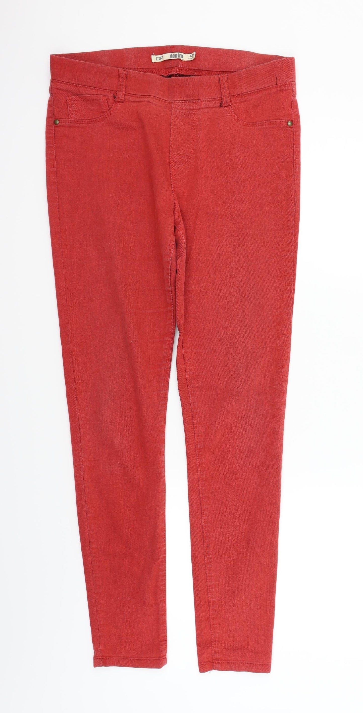 Womens UK Size 12 Dorothy Perkins Regular Fit  Red Trousers