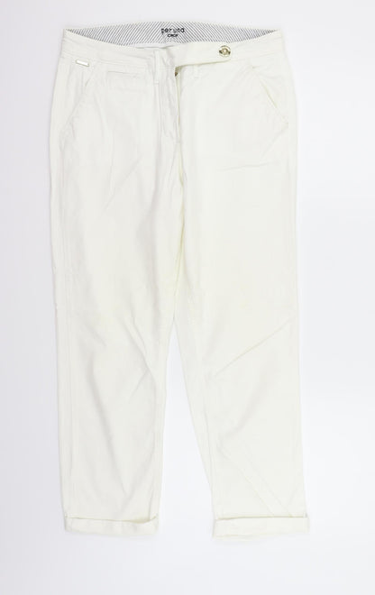 Womens UK Size 12 Marks and Spencer Regular Fit Sweatpants White Trousers