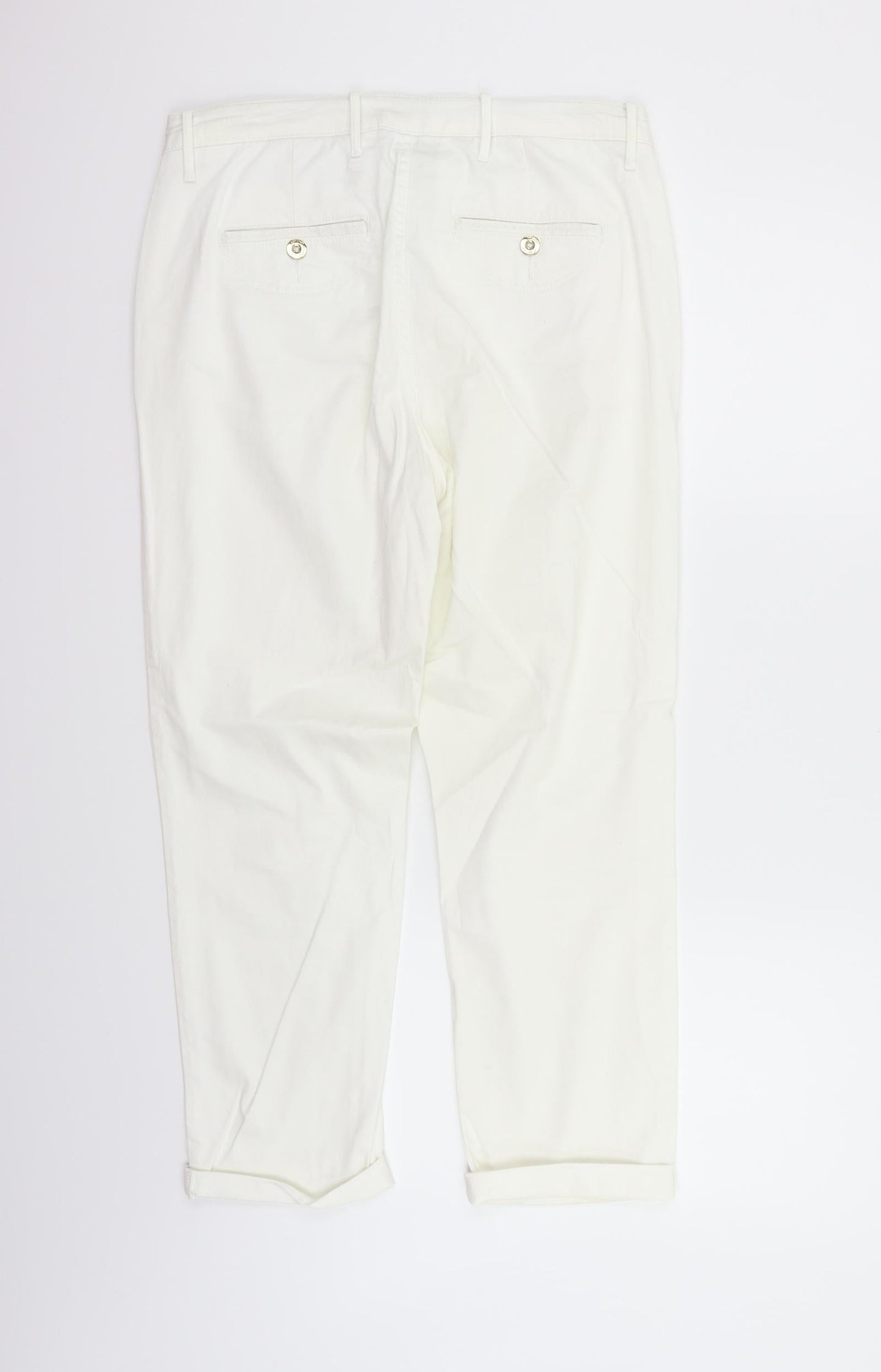 Womens UK Size 12 Marks and Spencer Regular Fit Sweatpants White Trousers