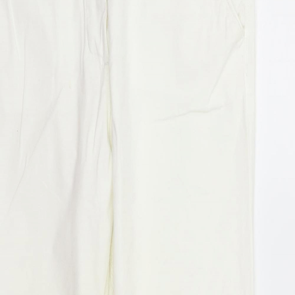 Womens UK Size 12 Marks and Spencer Regular Fit Sweatpants White Trousers