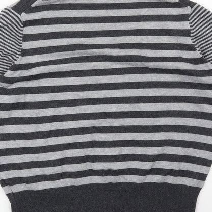 Marks & Spencer Womens Grey Striped  Pullover Jumper Size 12