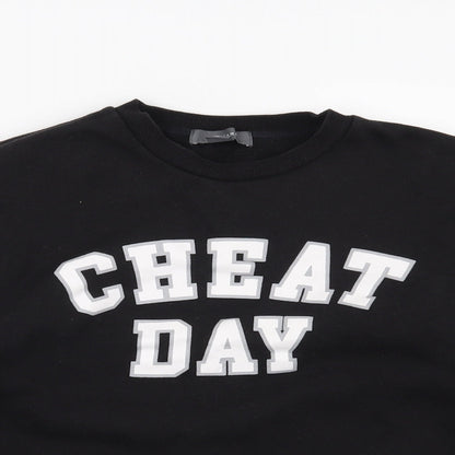 Primark Womens Black   Pullover Sweatshirt Size 6  - Cheat Day