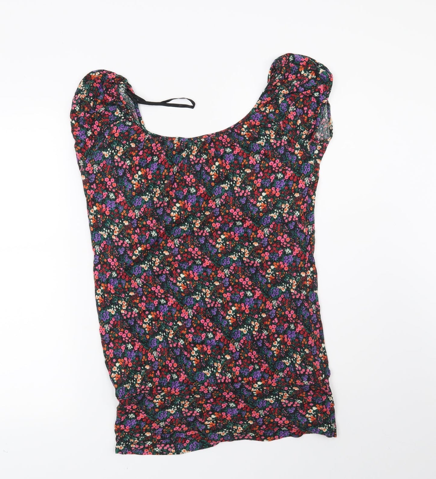 Womens UK Size 10 New Look Black Basic Blouse