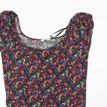 Womens UK Size 10 New Look Black Basic Blouse
