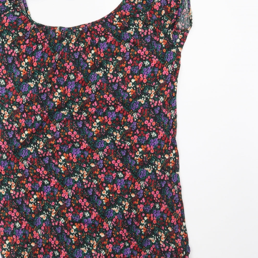Womens UK Size 10 New Look Black Basic Blouse
