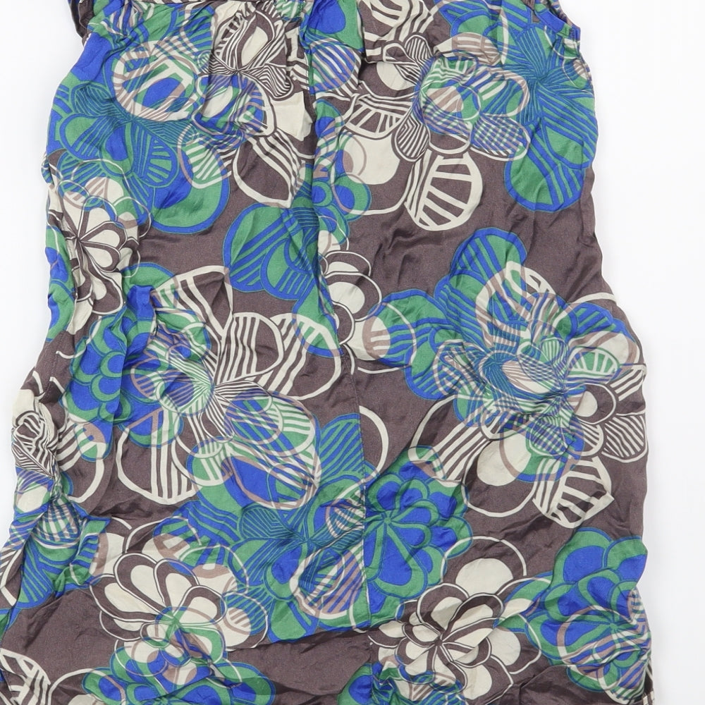 NEXT Girls Brown Geometric  Basic Blouse Size 9 Years
