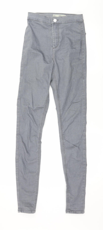 Topshop Womens Grey  Denim Skinny Jeans Size 26 in L34 in