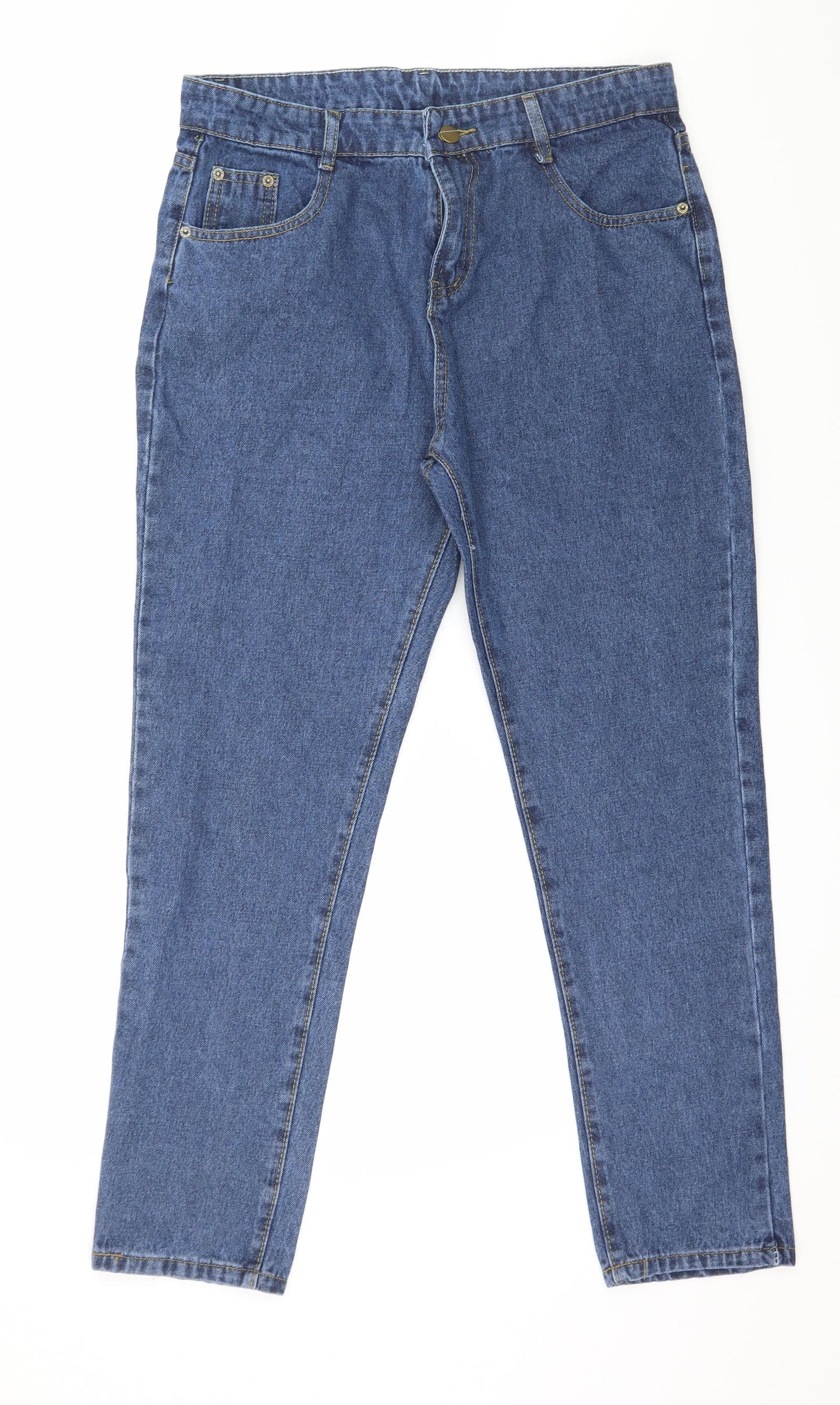 Womens UK Size XL Preworn Regular Fit Skinny Blue Jeans