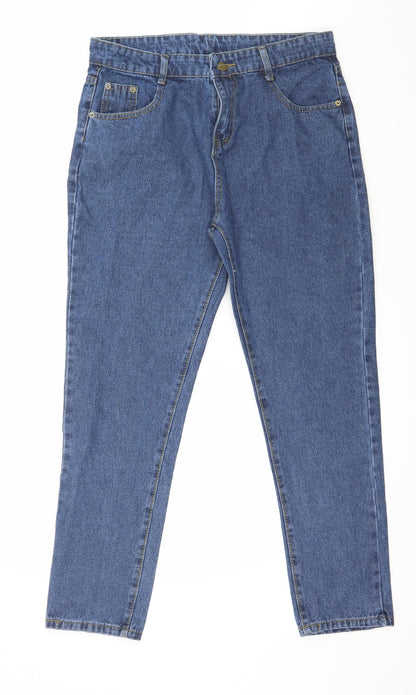 Womens UK Size XL Preworn Regular Fit Skinny Blue Jeans