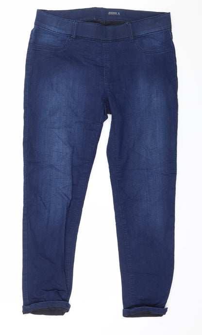 Womens UK Size XL Preworn Regular Fit Jegging Blue Jeans