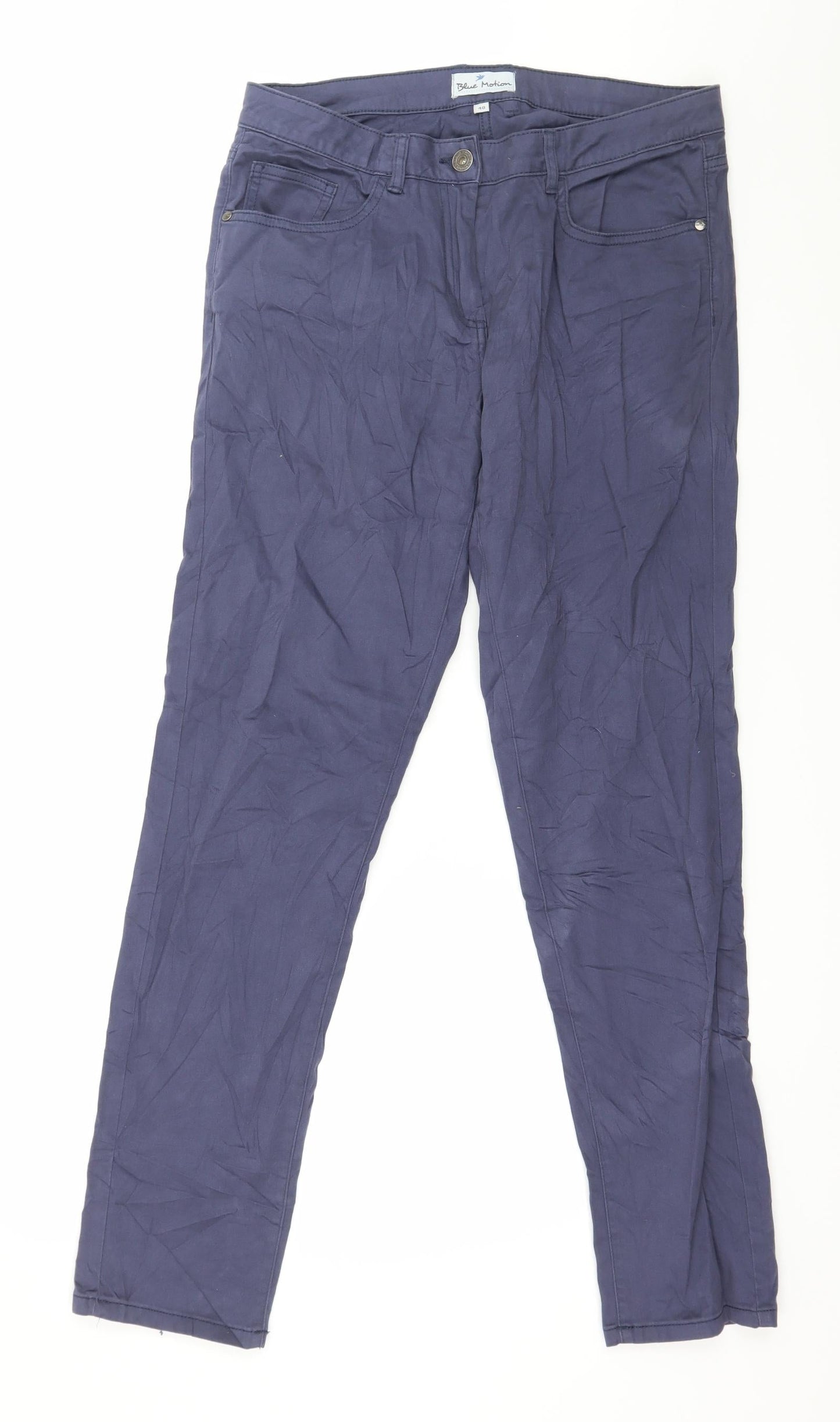 Womens UK Size 12 Blue Motion Regular Fit  Blue Trousers
