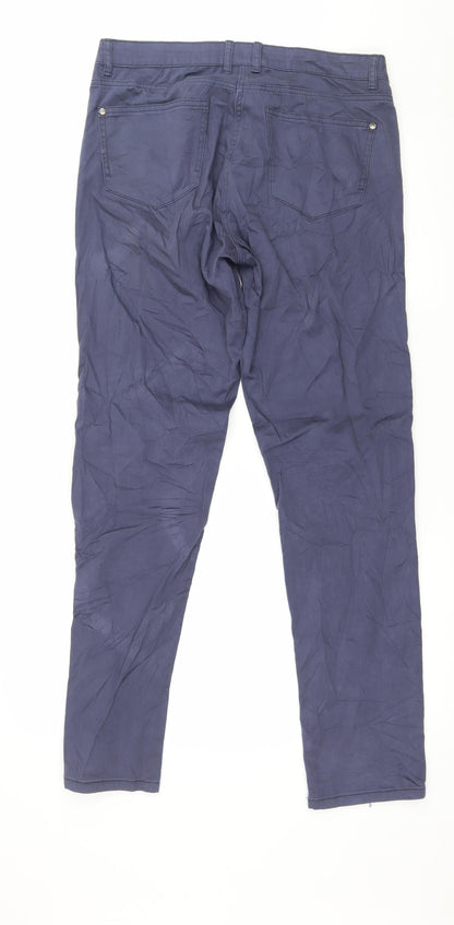 Womens UK Size 12 Blue Motion Regular Fit  Blue Trousers