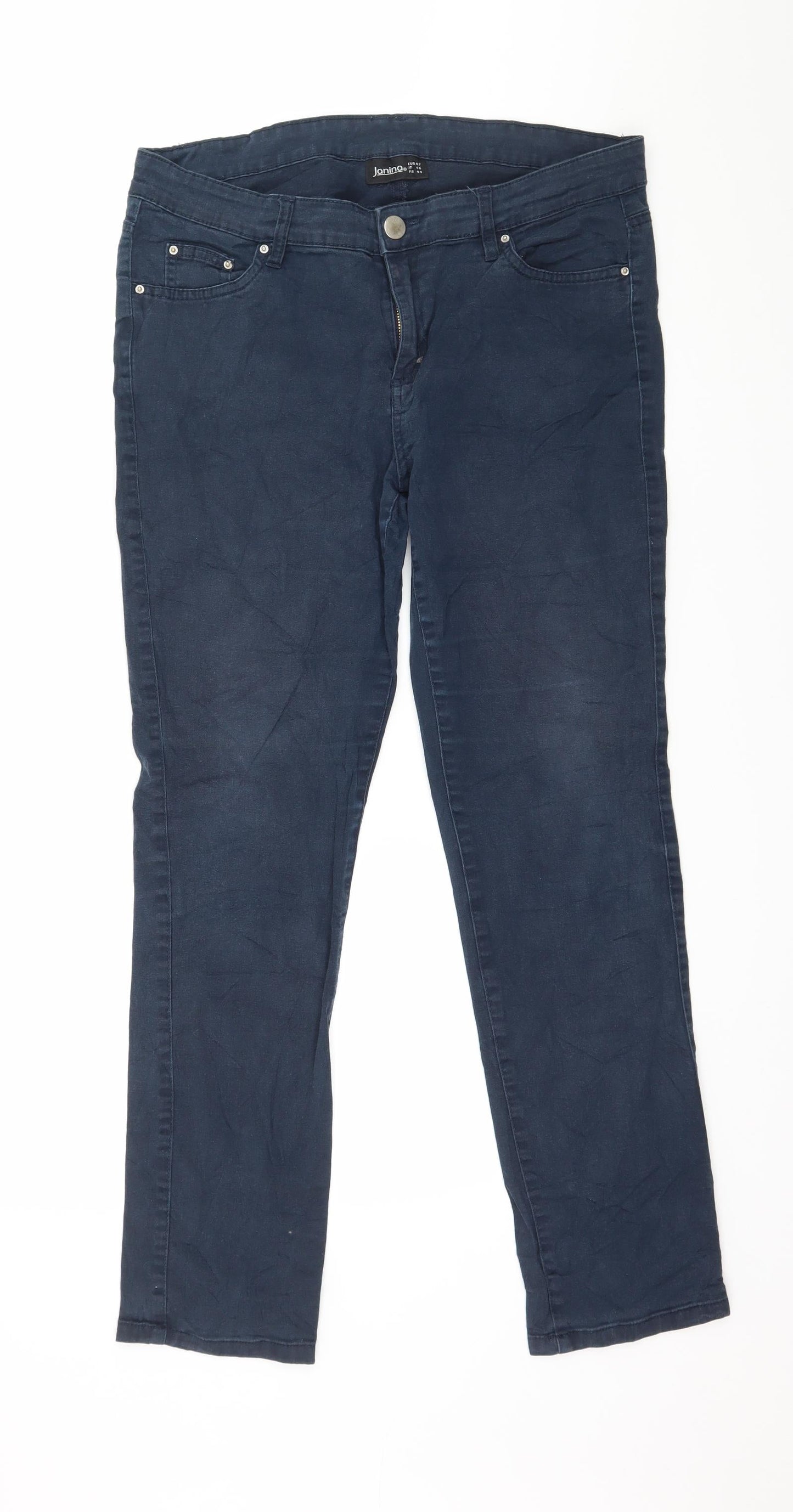Jania Womens Blue   Trousers  Size 14 L28 in