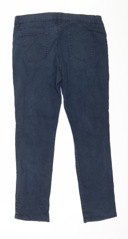 Jania Womens Blue   Trousers  Size 14 L28 in