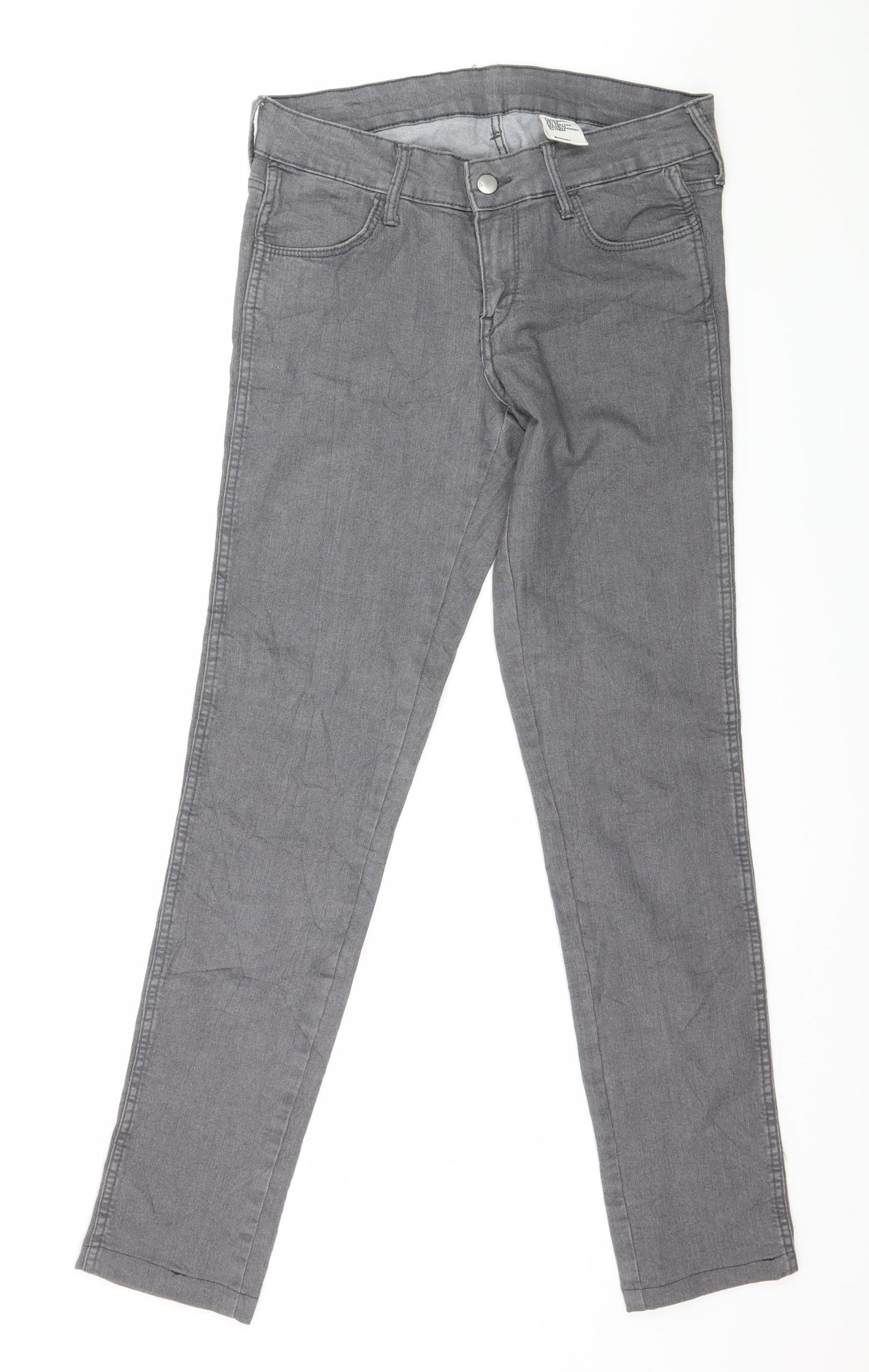Womens UK Size 29 in H&M Regular Fit Skinny Grey Jeans