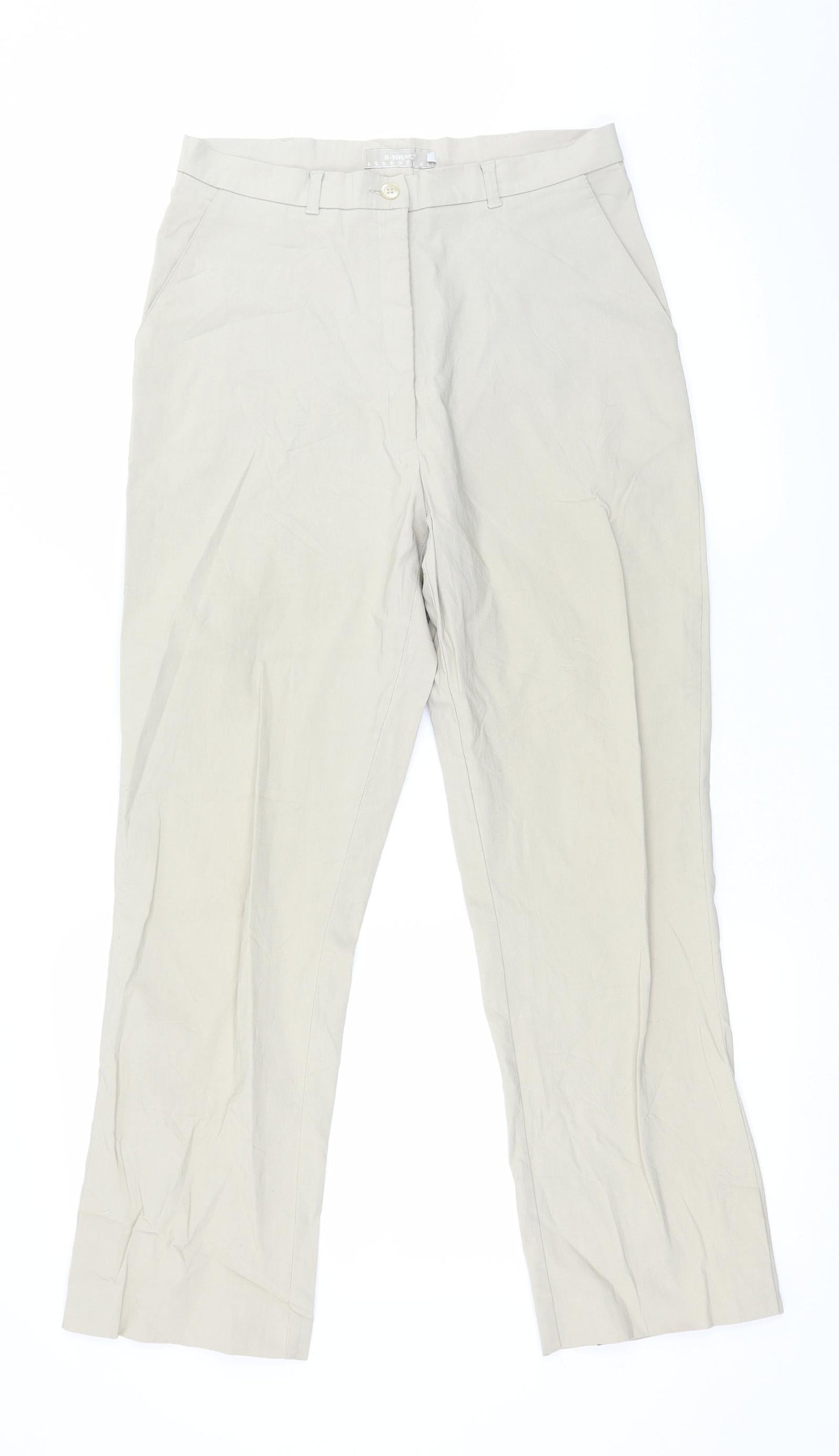 b.young Womens Beige   Trousers  Size 14 L27 in