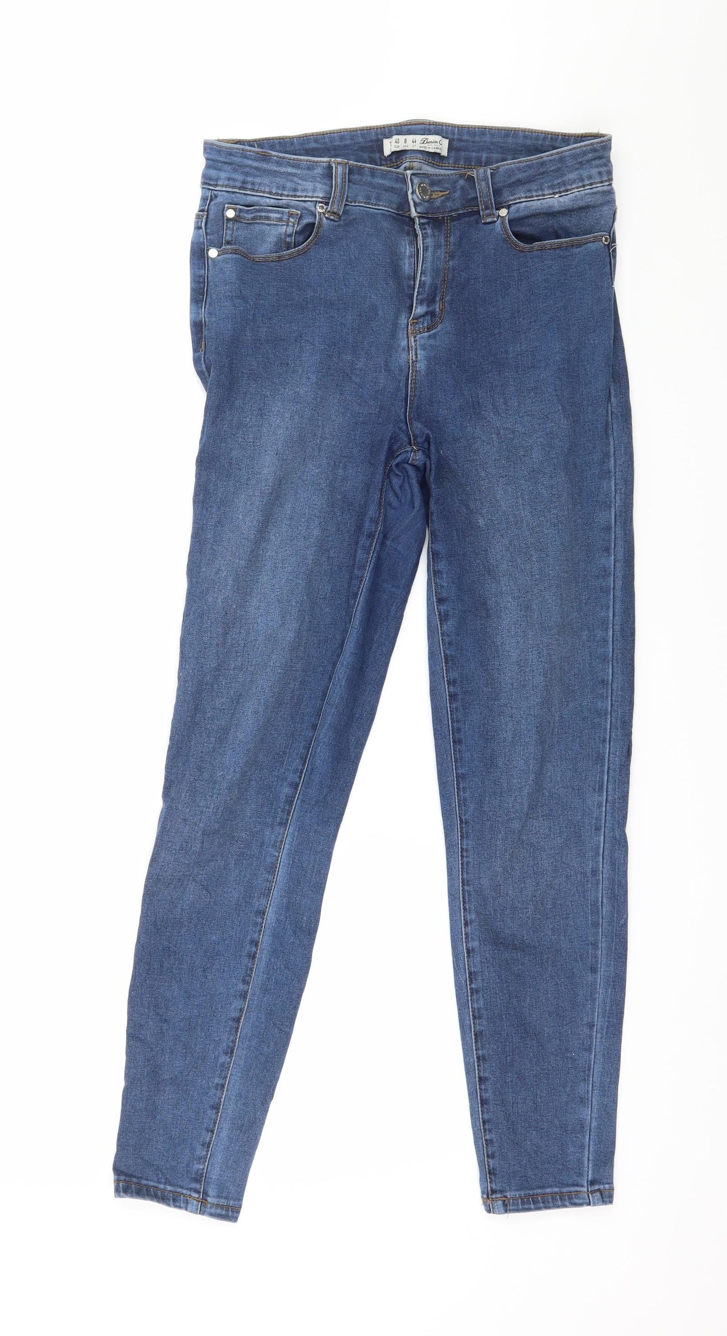 Denim & Co. Womens Blue  Denim Skinny Jeans Size 12 L27 in