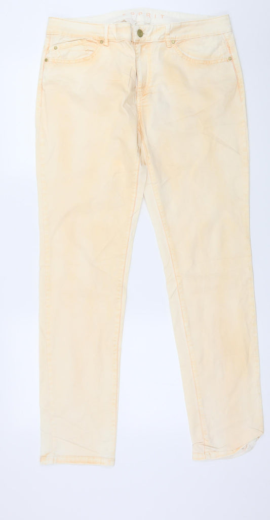 ESPIRIT Womens Orange  Denim Straight Jeans Size 33 in L32 in