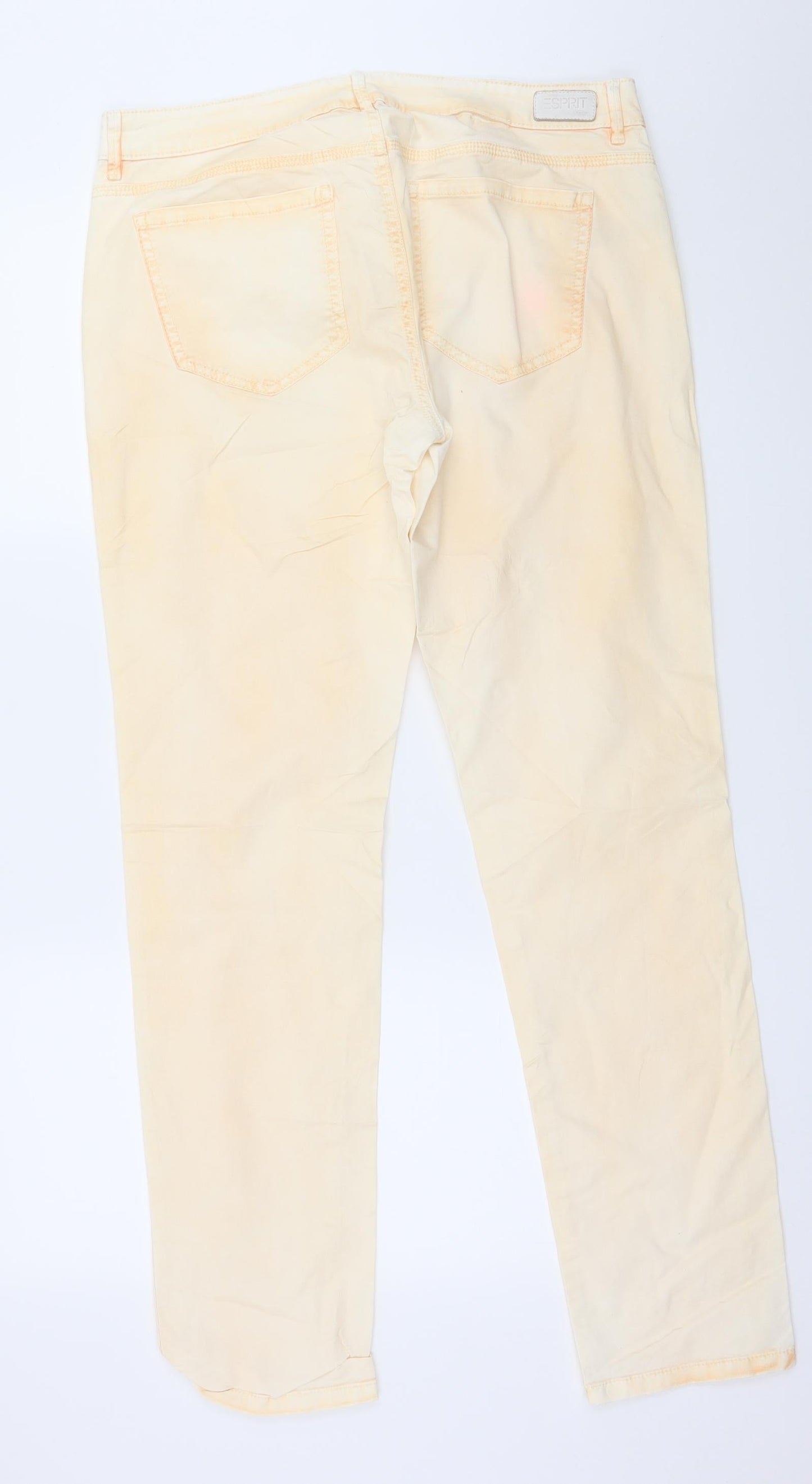 ESPIRIT Womens Orange  Denim Straight Jeans Size 33 in L32 in