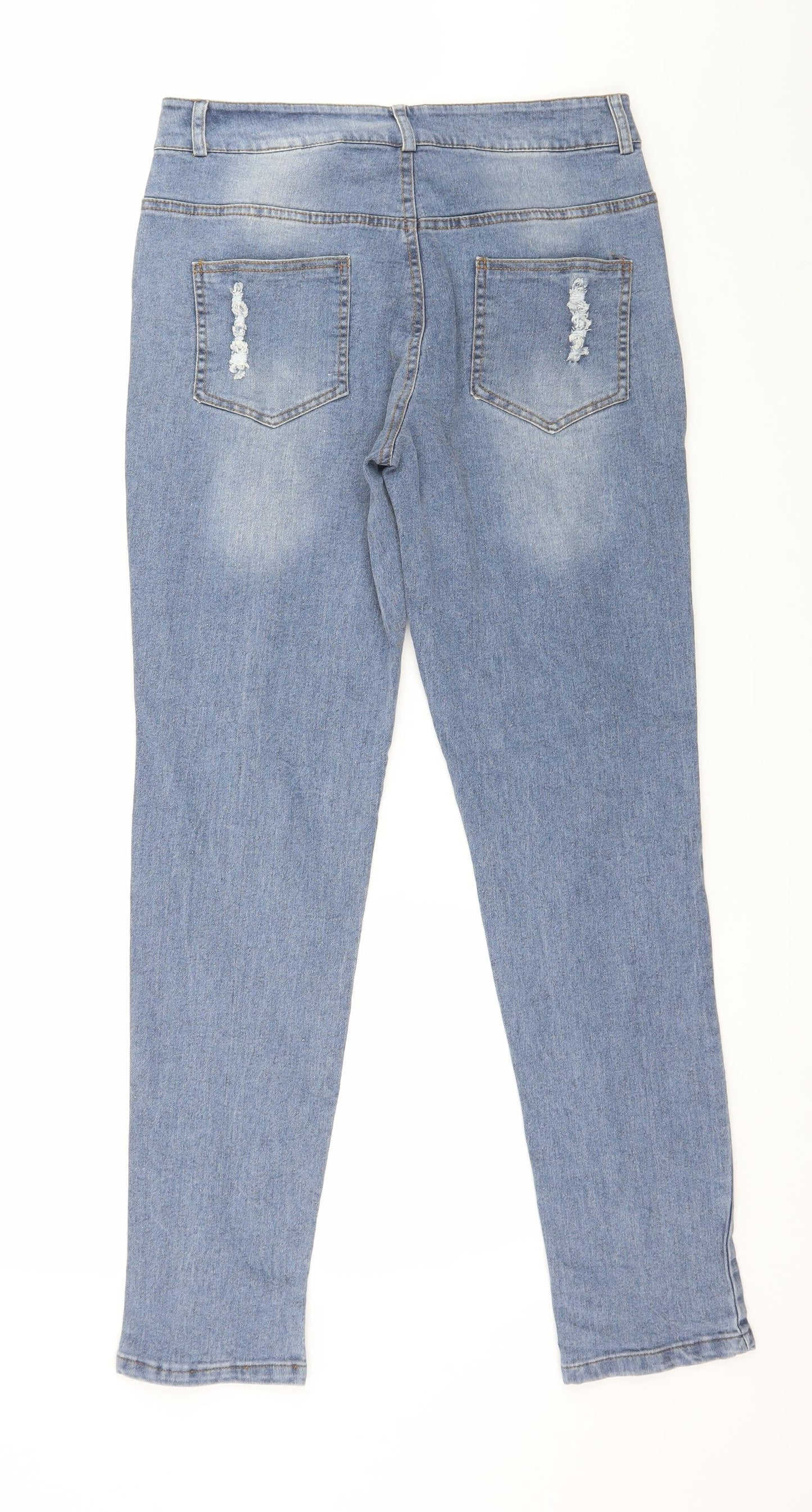 Womens UK Size 32 in Preworn Regular Fit Straight Blue Jeans