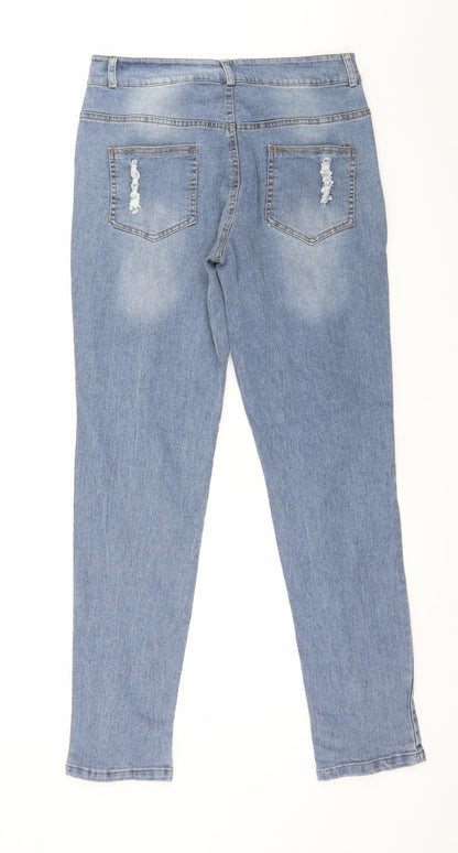 Womens UK Size 32 in Preworn Regular Fit Straight Blue Jeans
