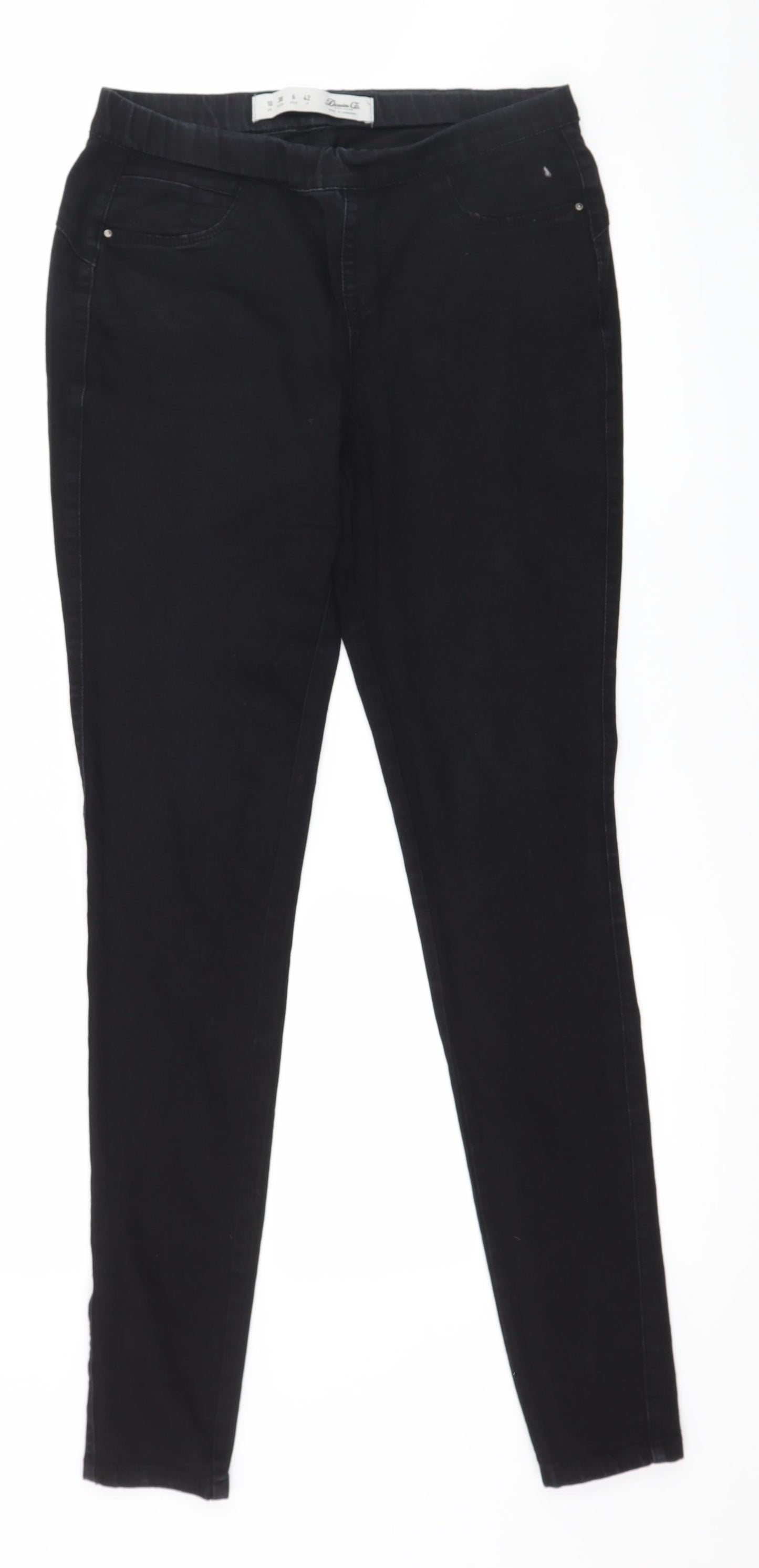 Denim & Co. Womens Black  Denim Skinny Jeans Size 10 L31 in